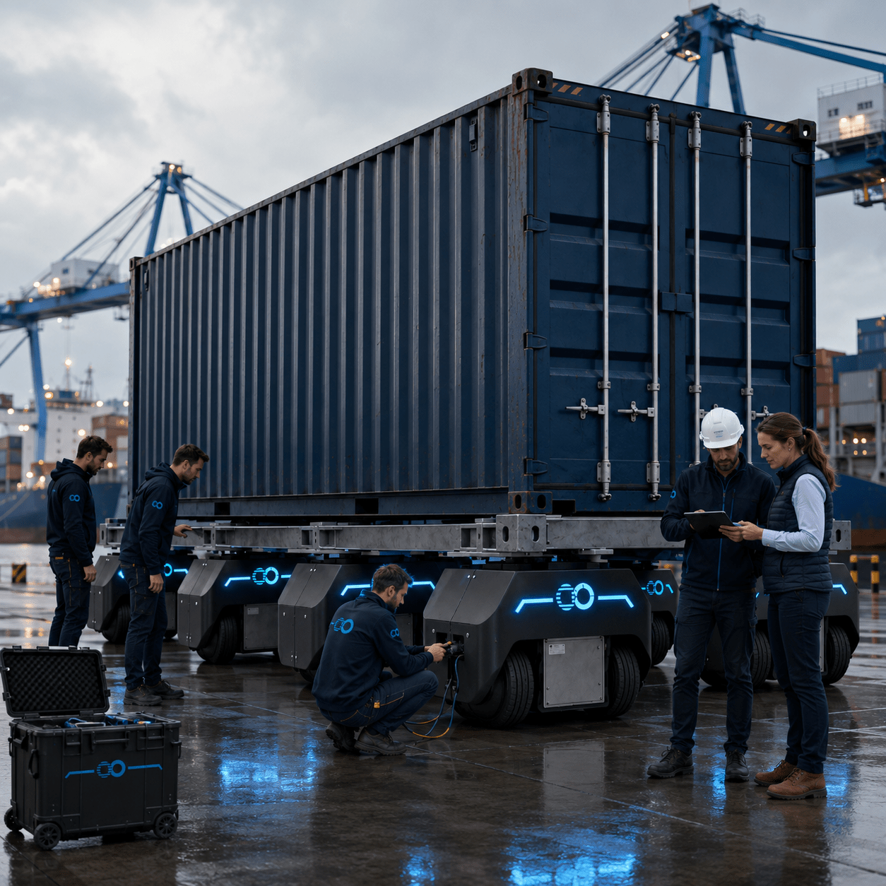 Mise en service d’un réseau de Nodes pour déplacer une grande structure