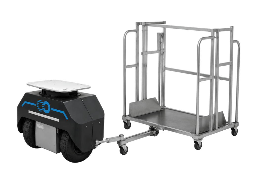 Node FreeMoov place sous un chassis sur roulettes en atelier